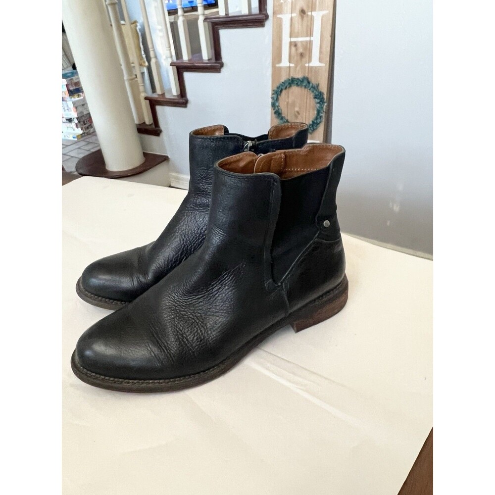 Franco Sarto Horrace Ankle Booties Size 9.5 Women’s Black  Leather Zip